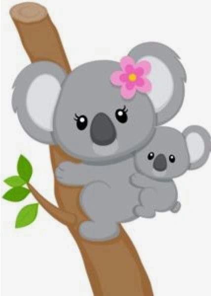 CUTE KOALA MUM & BUB - Full Drill Diamond Painting - 30cm x 30cm
