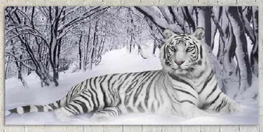 WHITE TIGER - Full Drill Diamond Painting - 80cm x 40cm