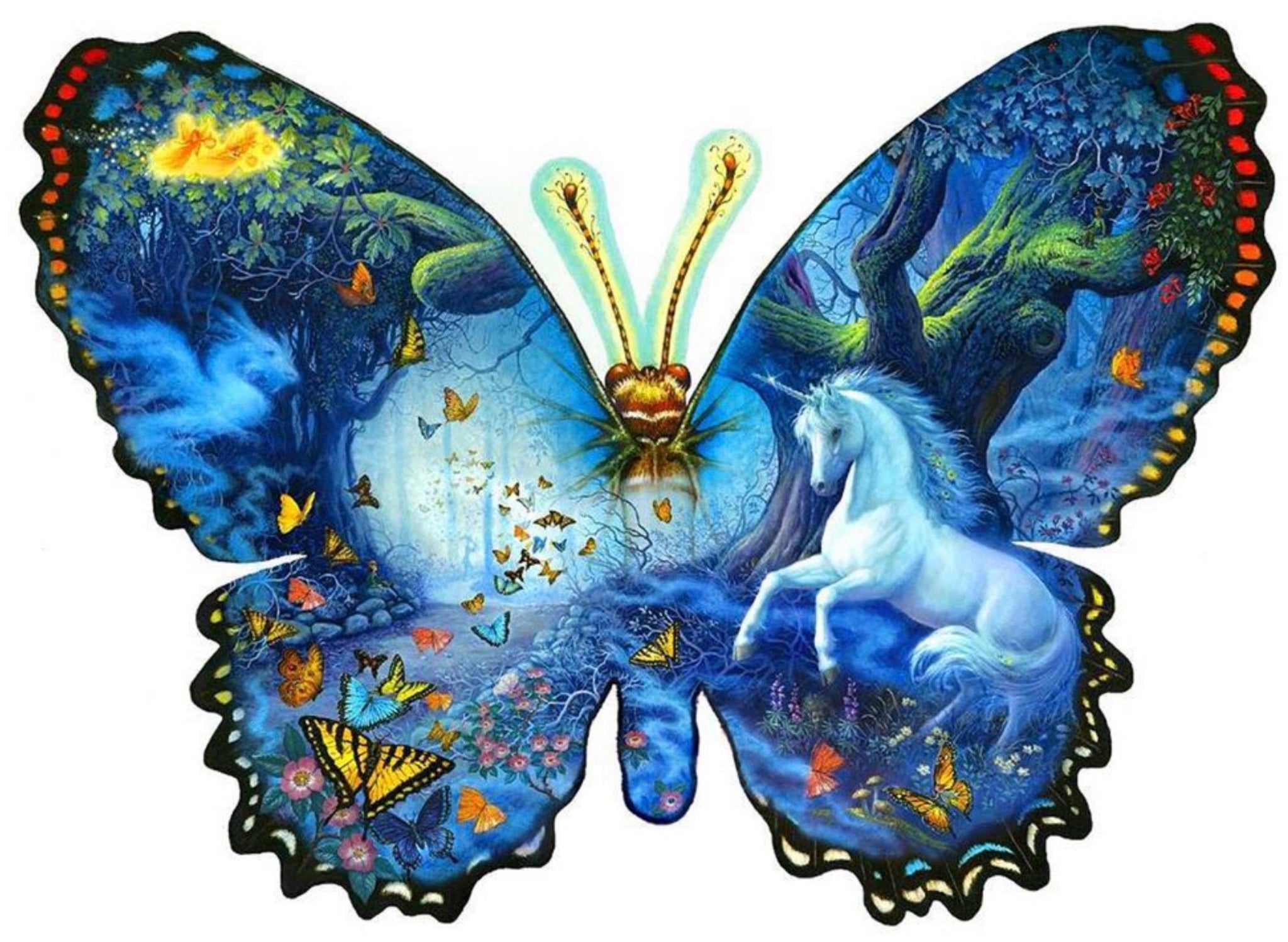 UNICORN BUTTERFLY - Full Drill Diamond Painting - 50cm x 40cm