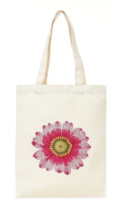 PINK FLOWER - Special Drill Diamond Painting Tote Bag