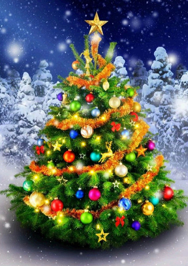 CHRISTMAS TREE - 5D Full Drill Diamond Painting - 40cm x 50cm