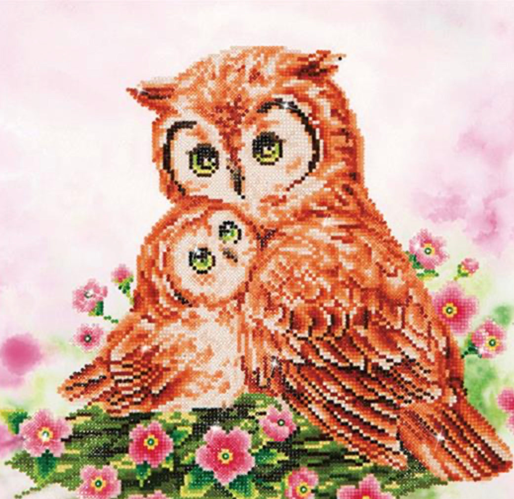 MOTHER & BABY OWL - DIAMOND DOTZ Intermediate Kit