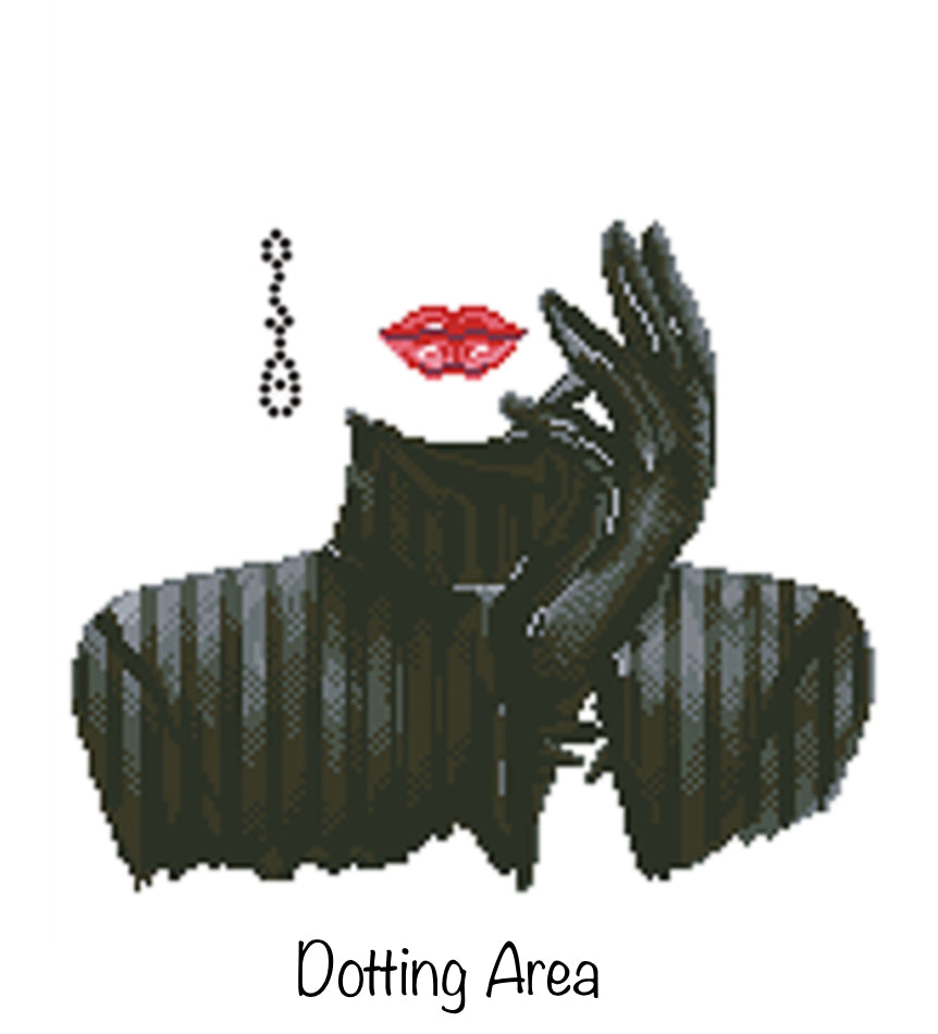 LADY IN BLACK - DIAMOND DOTZ Intermediate Kit