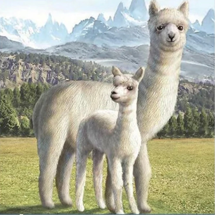 ALPACA FAMILY - Full Drill Diamond Painting - 30cm x 30cm