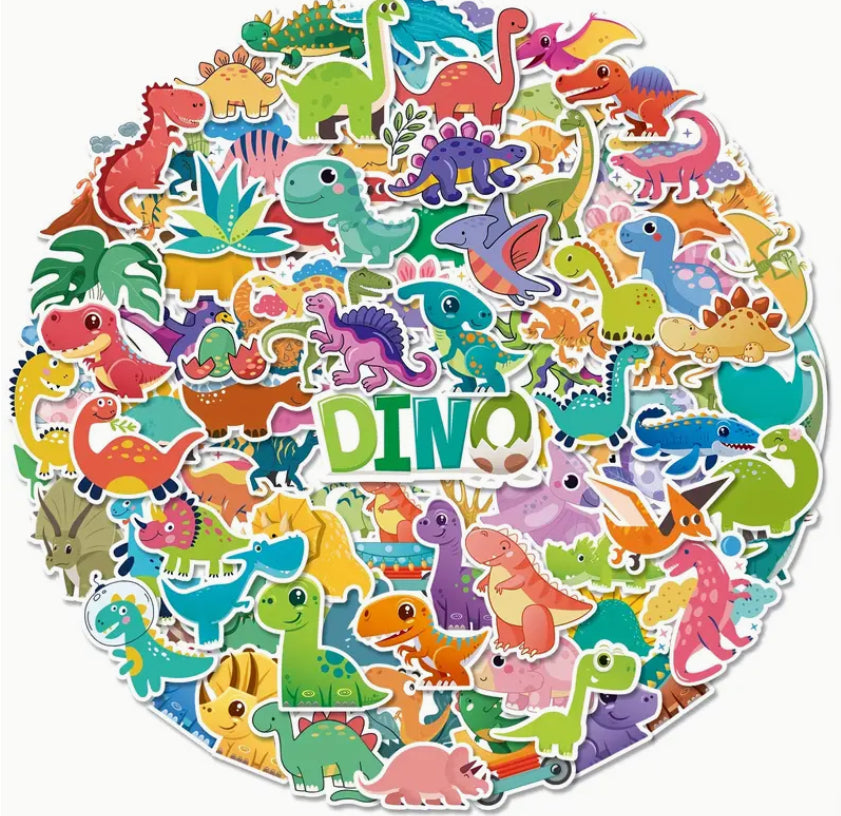 50pc DINOSAUR Stickers