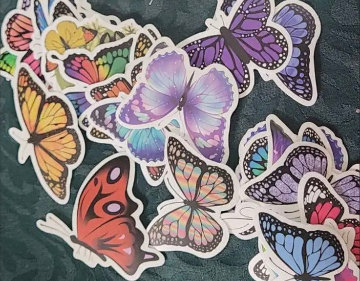50pc BUTTERFLY Stickers