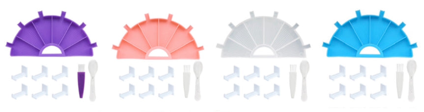 SEMI-CIRCLE Multi Section Tray with Individual Spouts and Stoppers