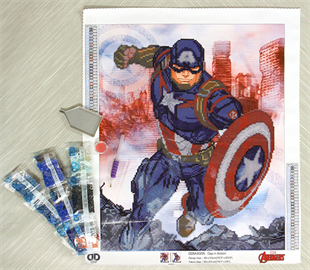 Diamond Dotz - Marvel - CAP IN ACTION (42cm x 53cm)