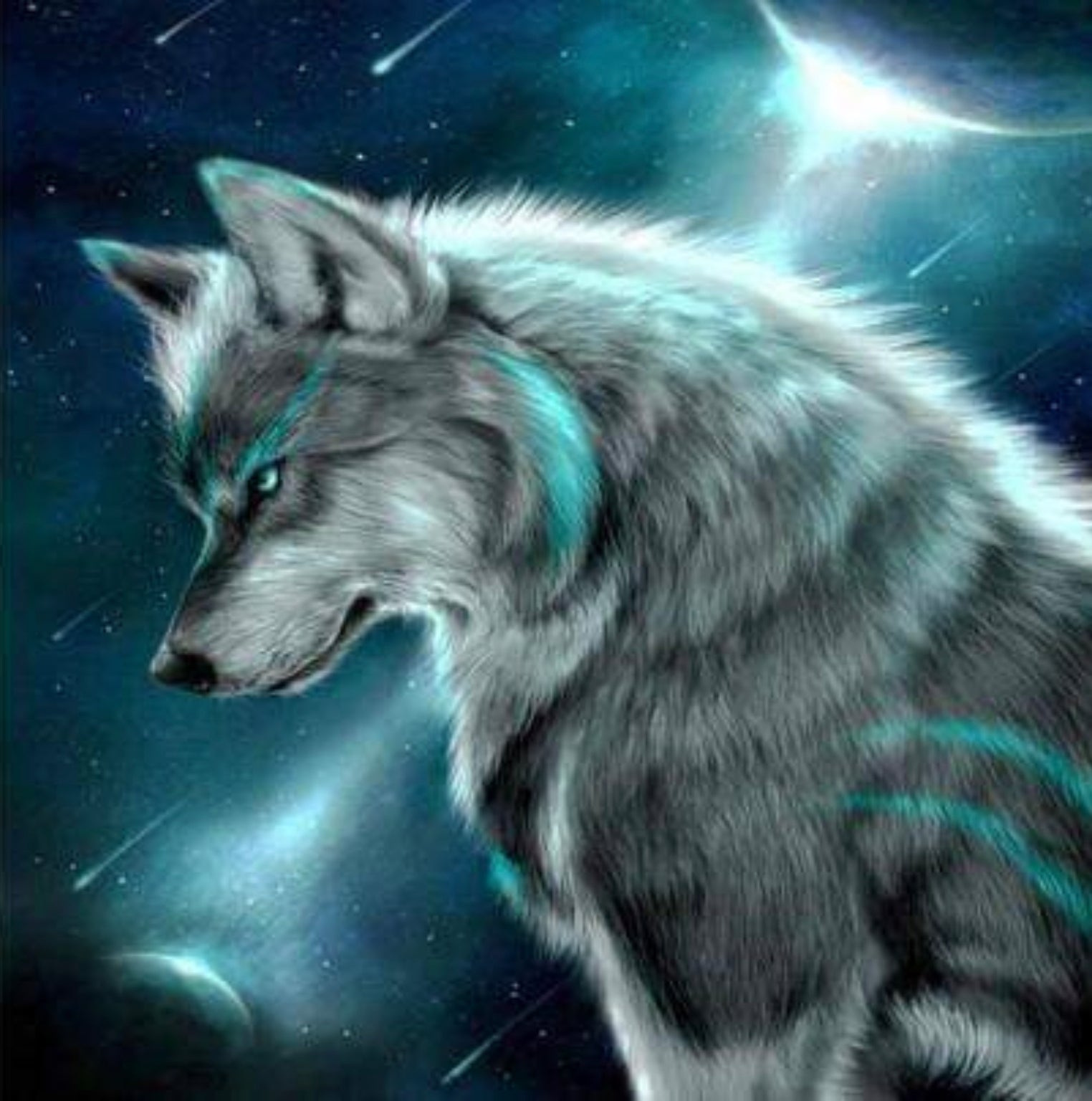 MOONLIGHT WOLF - Full Drill Diamond Painting - 30cms x 30cms