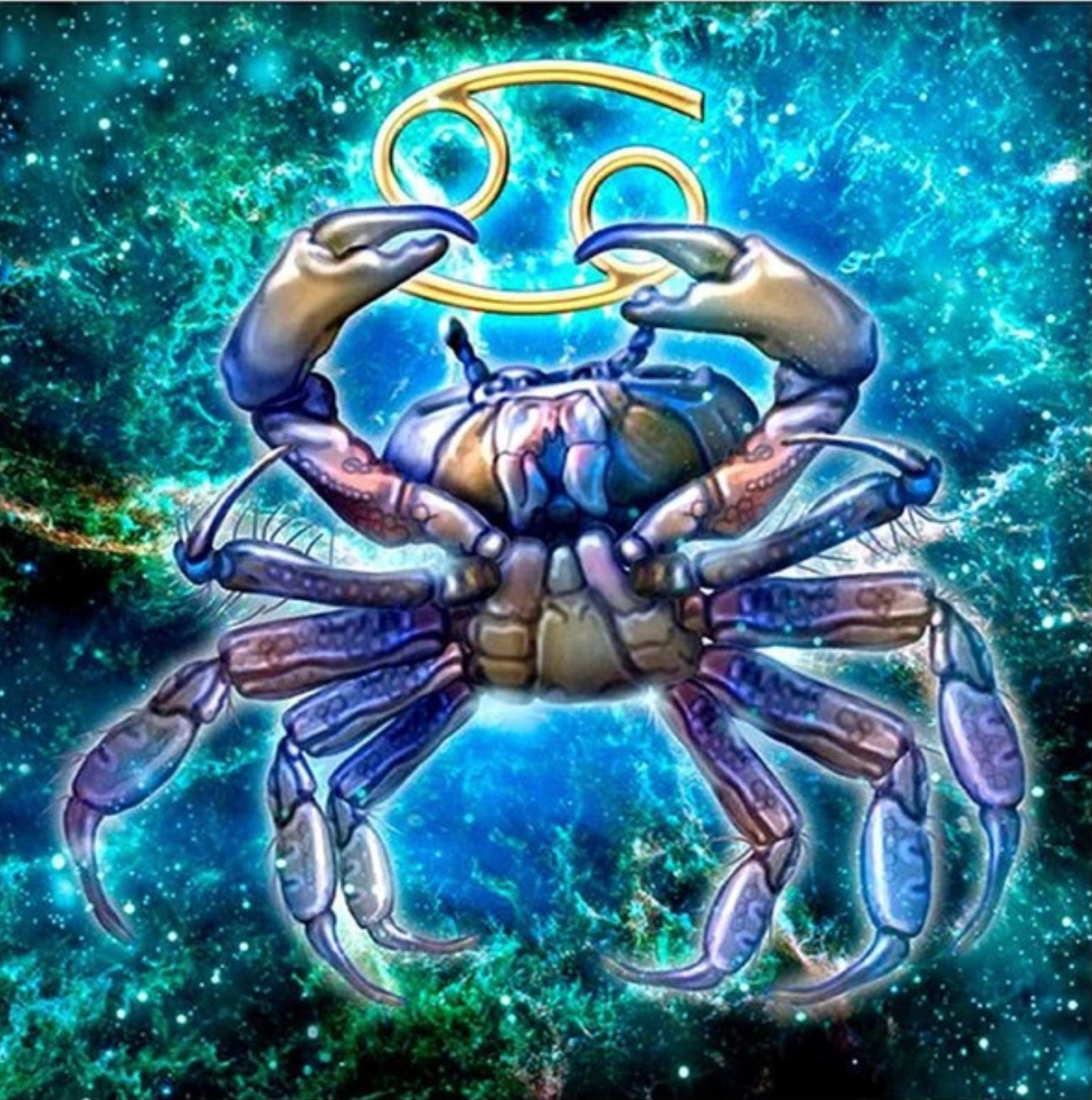 CANCER - ZODIAC CONSTELLATION STAR SIGN - Full Drill Diamond Painting - 30cm x 30cm
