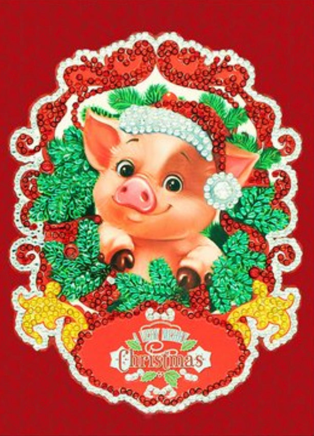 Special Drill Crystal Rhinestone CHRISTMAS CARD