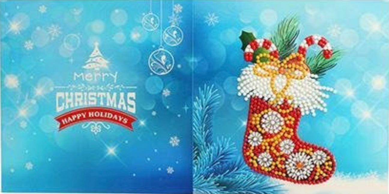 Special Drill Crystal Rhinestone CHRISTMAS CARD