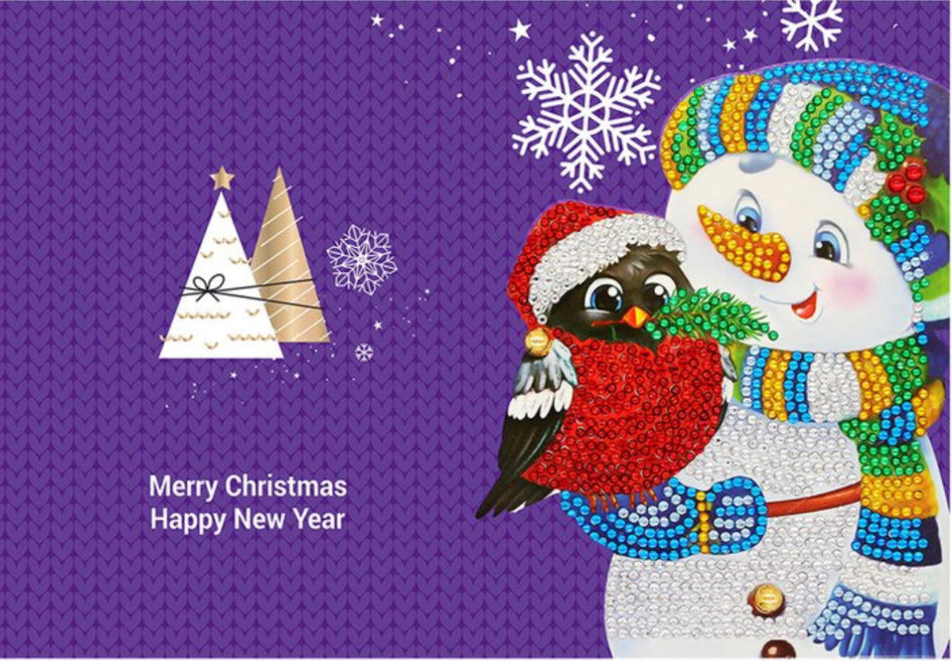 Special Drill Crystal Rhinestone CHRISTMAS CARD