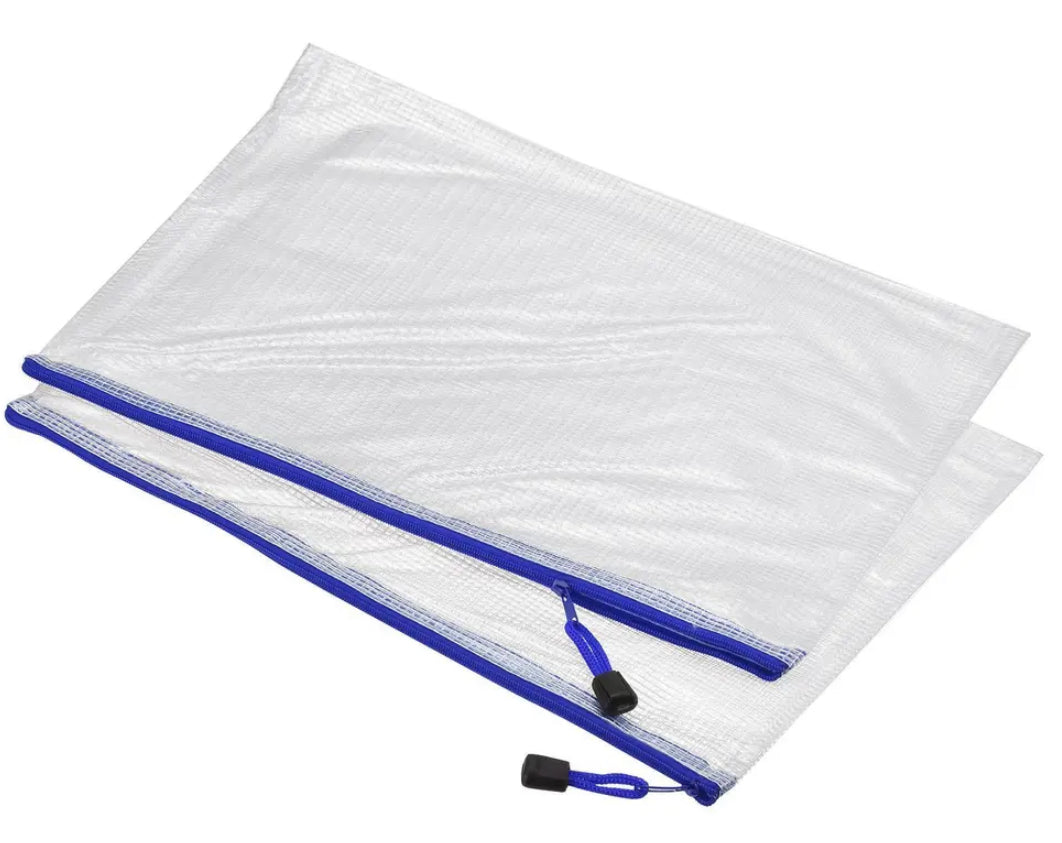 A3 Transparent Craft/Document Storage Wallet with Zipper