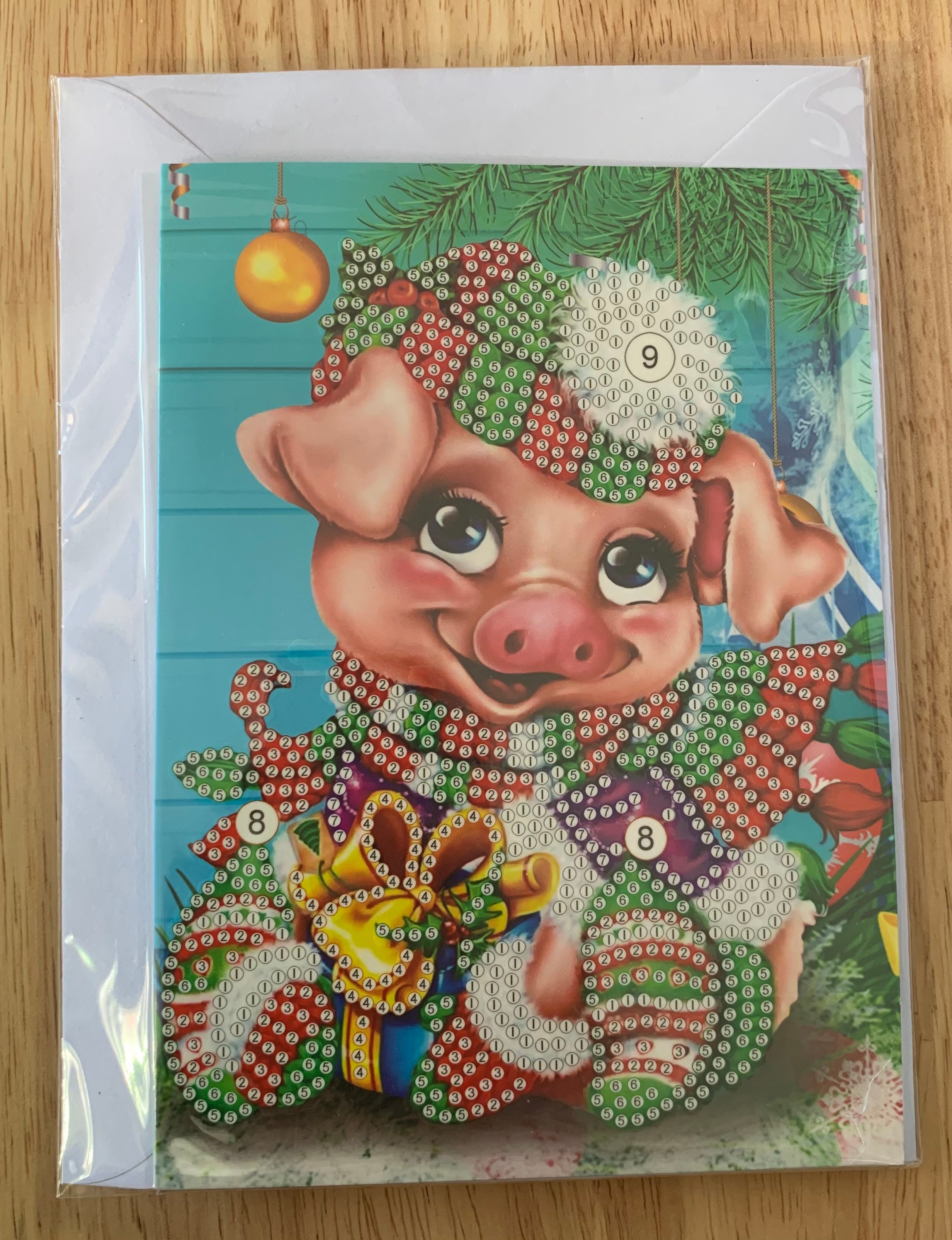 Special Drill Crystal Rhinestone CHRISTMAS CARD