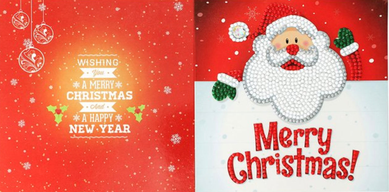 Special Drill Crystal Rhinestone CHRISTMAS CARD