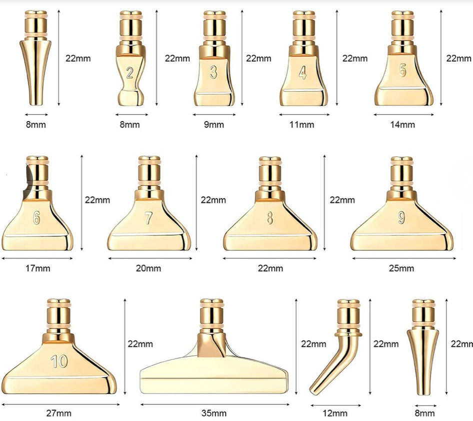 Stainless Steel Diamond Painting Pen Tips - Gold
