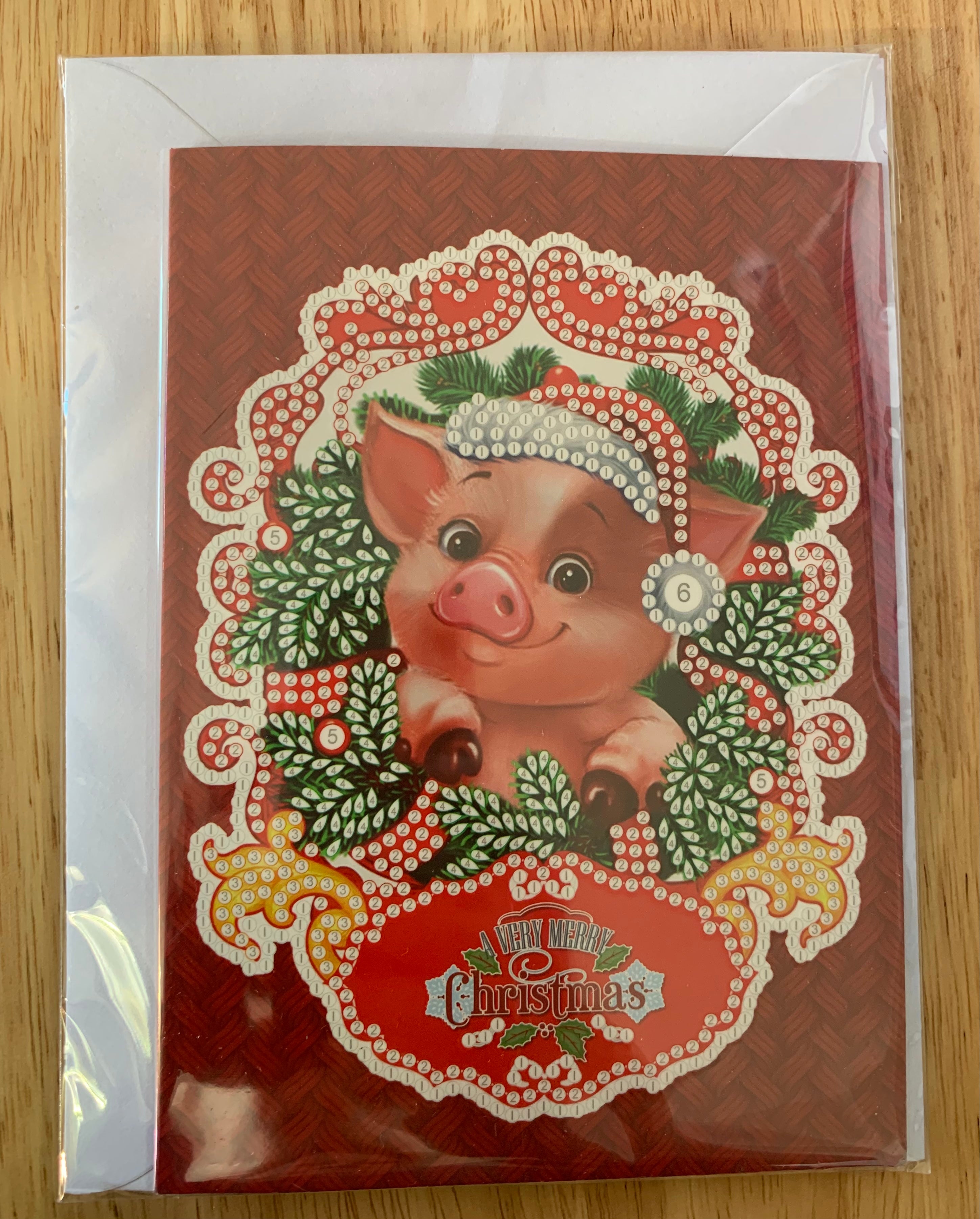 Special Drill Crystal Rhinestone CHRISTMAS CARD