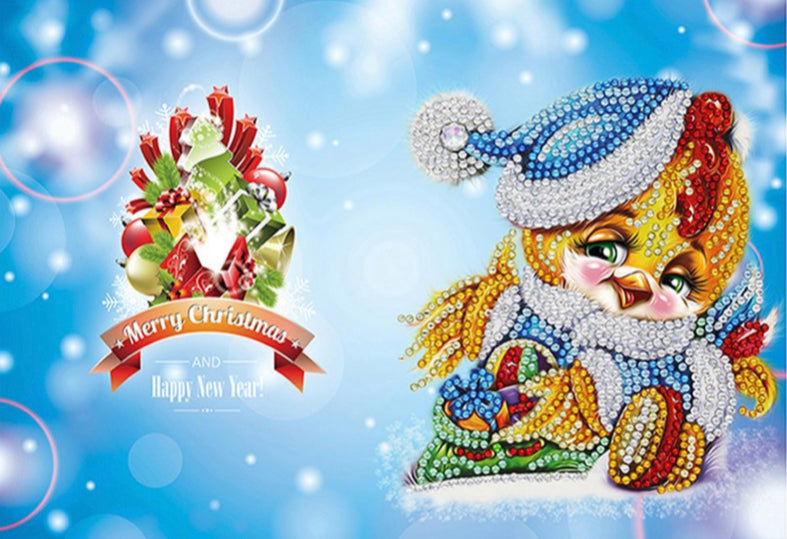 Special Drill Crystal Rhinestone CHRISTMAS CARD