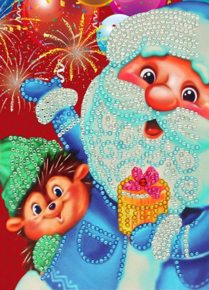 Special Drill Crystal Rhinestone CHRISTMAS CARD