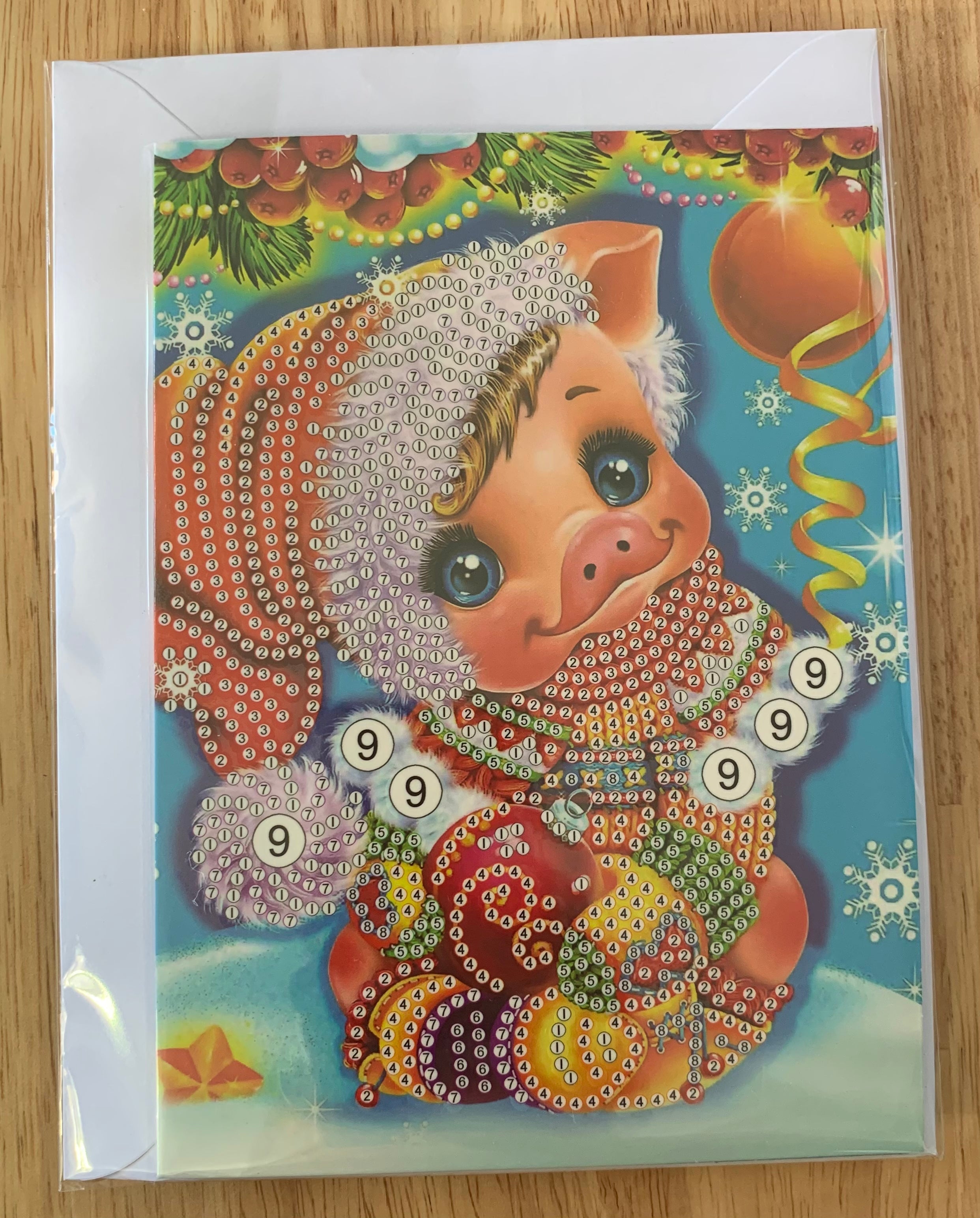 Special Drill Crystal Rhinestone CHRISTMAS CARD