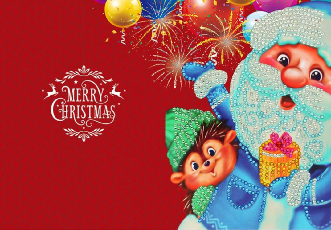 Special Drill Crystal Rhinestone CHRISTMAS CARD