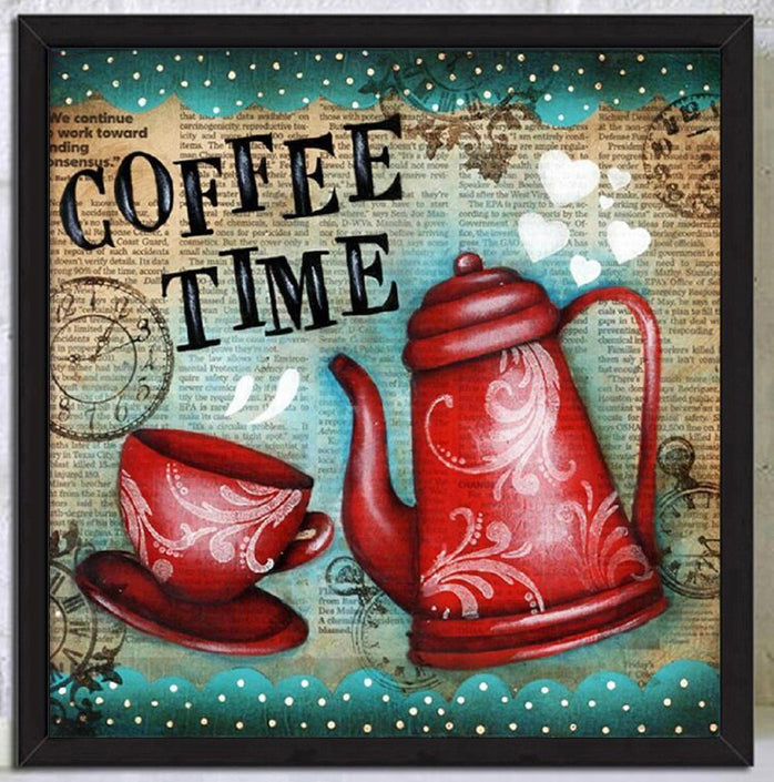 COFFEE TIME - Full Drill Diamond Painting - 30cm x 30cm