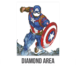 Diamond Dotz - Marvel - CAP IN ACTION (42cm x 53cm)