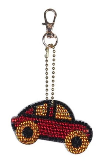 Set of 5 CARS - Diamond Painting Key Rings