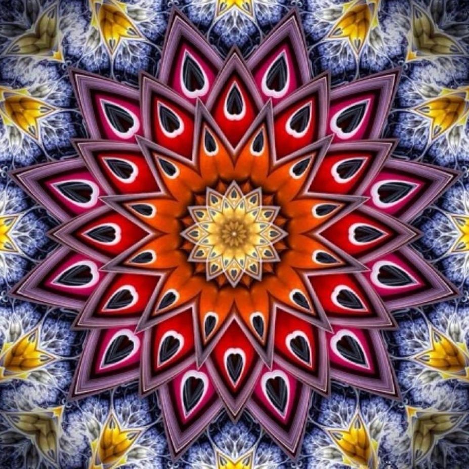 FANTASY FLOWER - Full Drill - 30cms x 30cms