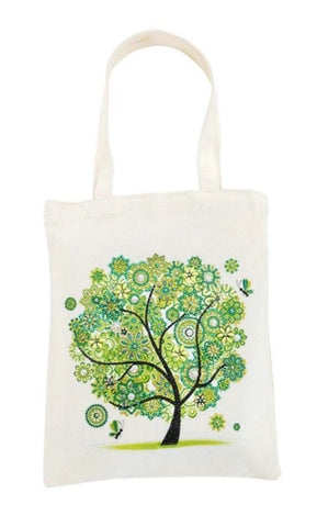 GREEN SPRING TREE - Special Drill Diamond Painting Tote Bag