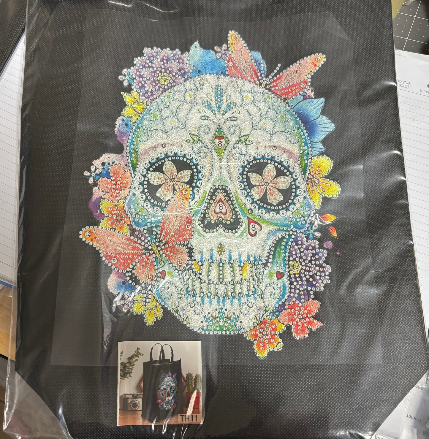 DECORATIVE SKULL - Special Drill Diamond Painting Tote Bag