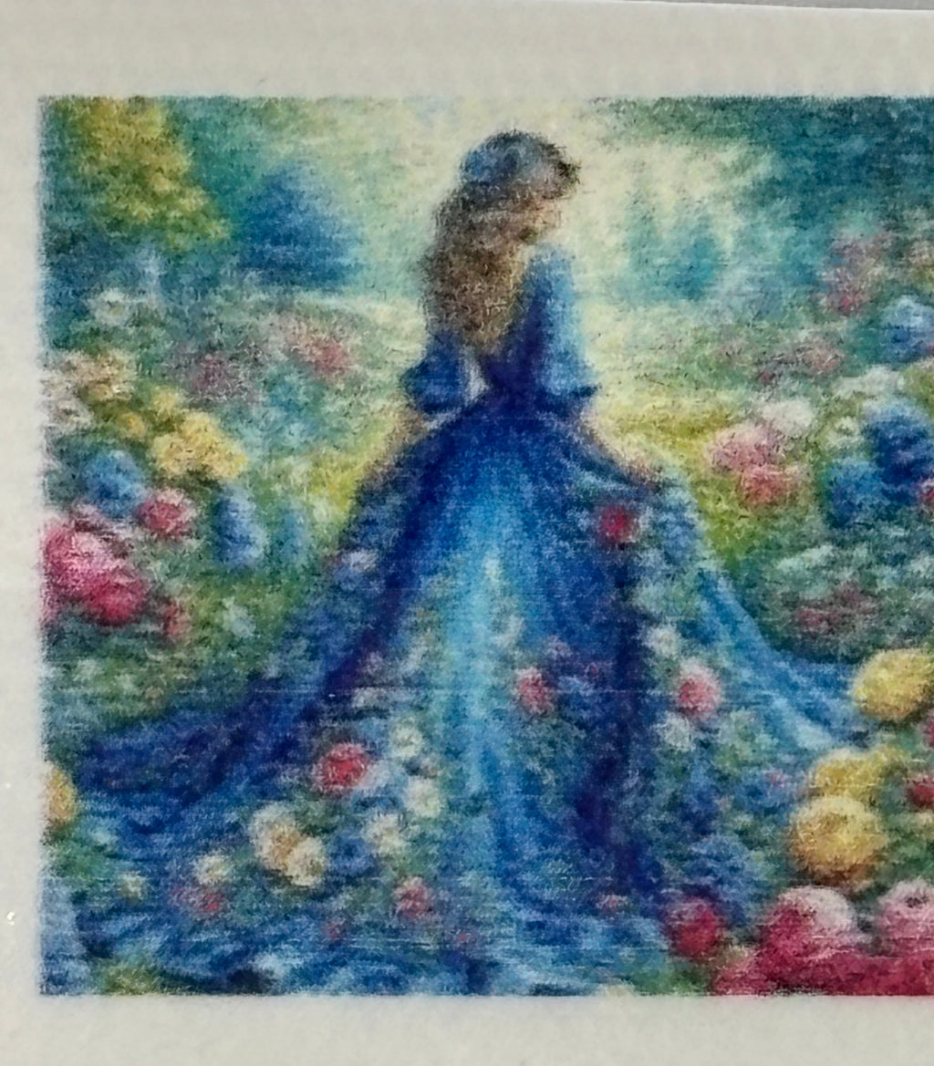 LADY IN BLUE - Full Drill Diamond Painting - 20cm x 20cm