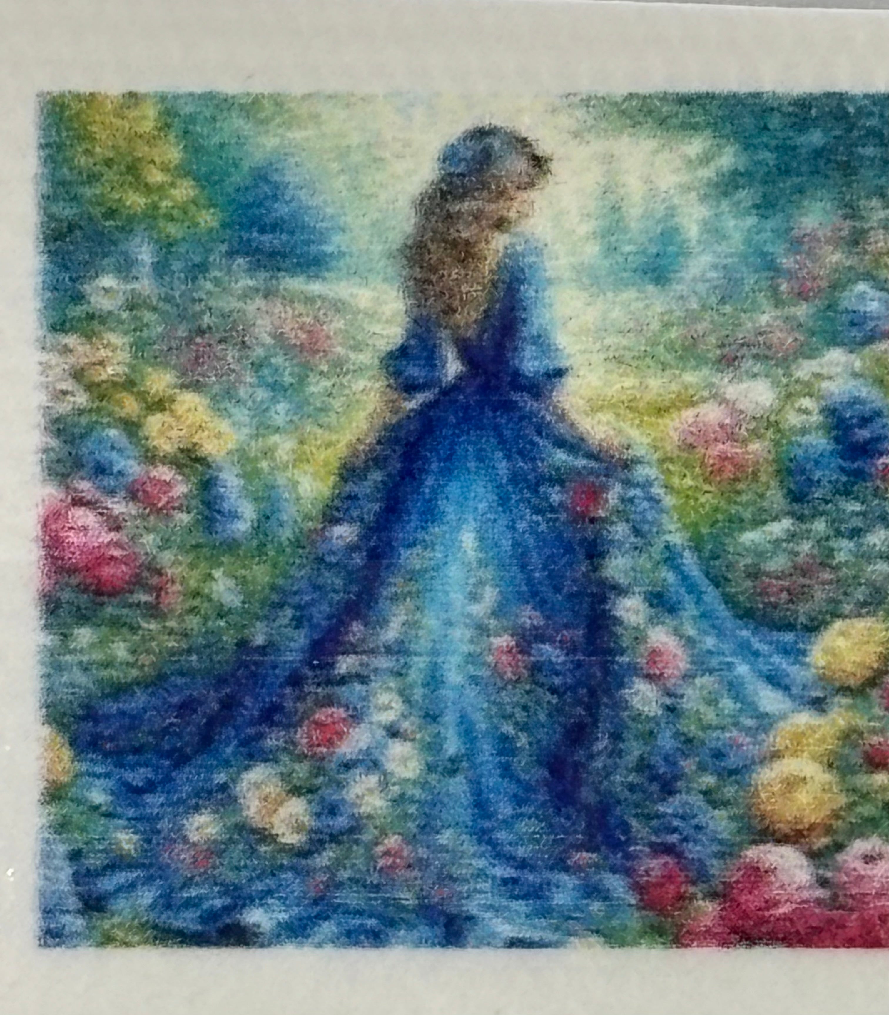 LADY IN BLUE - Full Drill Diamond Painting - 20cm x 20cm