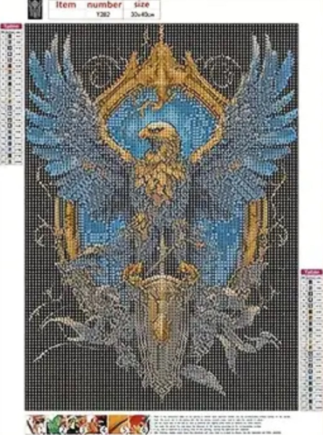Set of 4 HOGWARTZ HOUSE EMBLEMS - Full Drill Diamond Painting - 25cm x 35cm