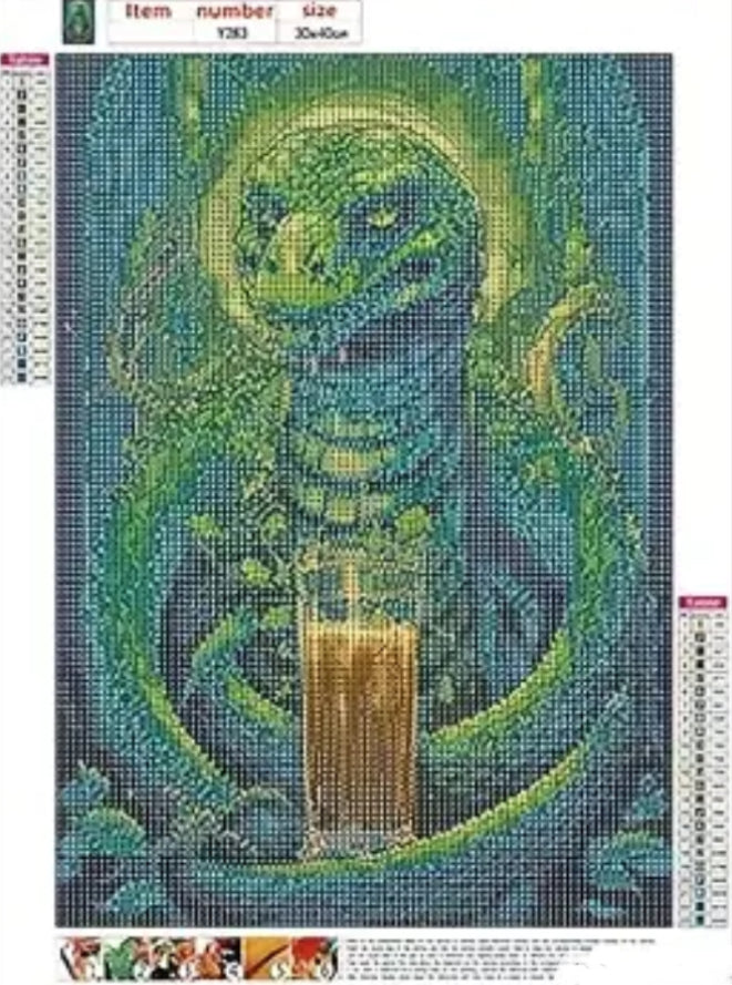 Set of 4 HOGWARTZ HOUSE EMBLEMS - Full Drill Diamond Painting - 25cm x 35cm