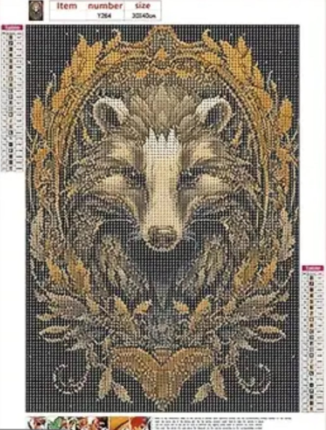 Set of 4 HOGWARTZ HOUSE EMBLEMS - Full Drill Diamond Painting - 25cm x 35cm