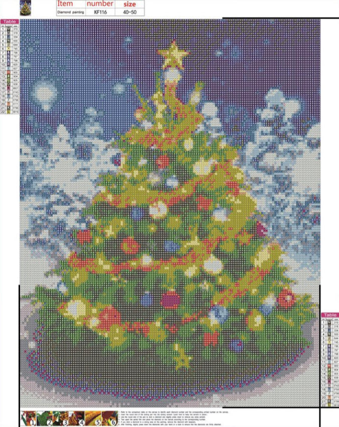CHRISTMAS TREE - 5D Full Drill Diamond Painting - 40cm x 50cm