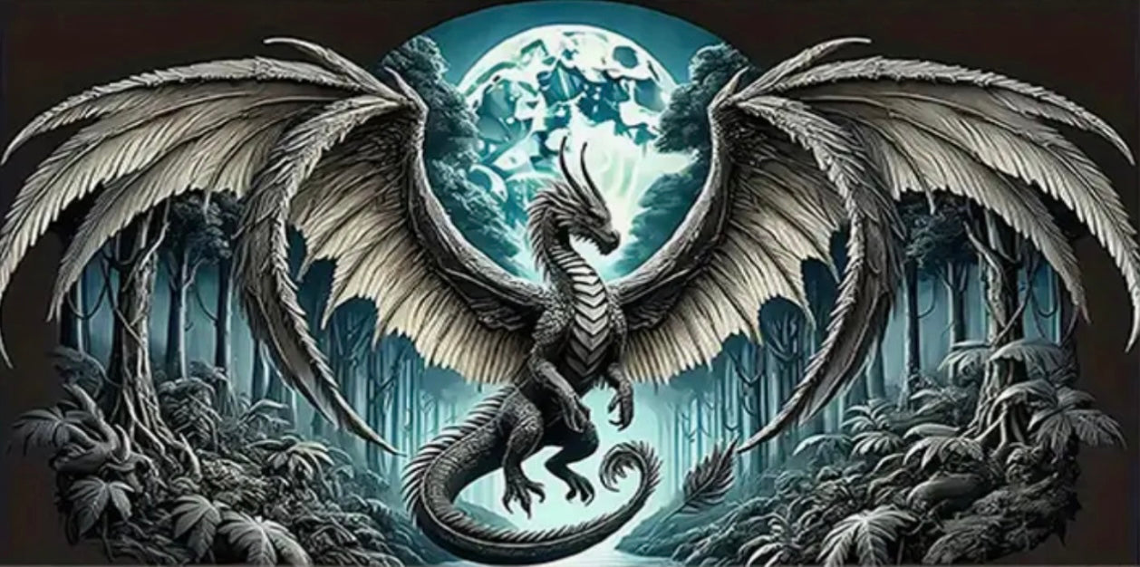 FLYING DRAGON - Full Drill Diamond Painting - 100cm x 50cm