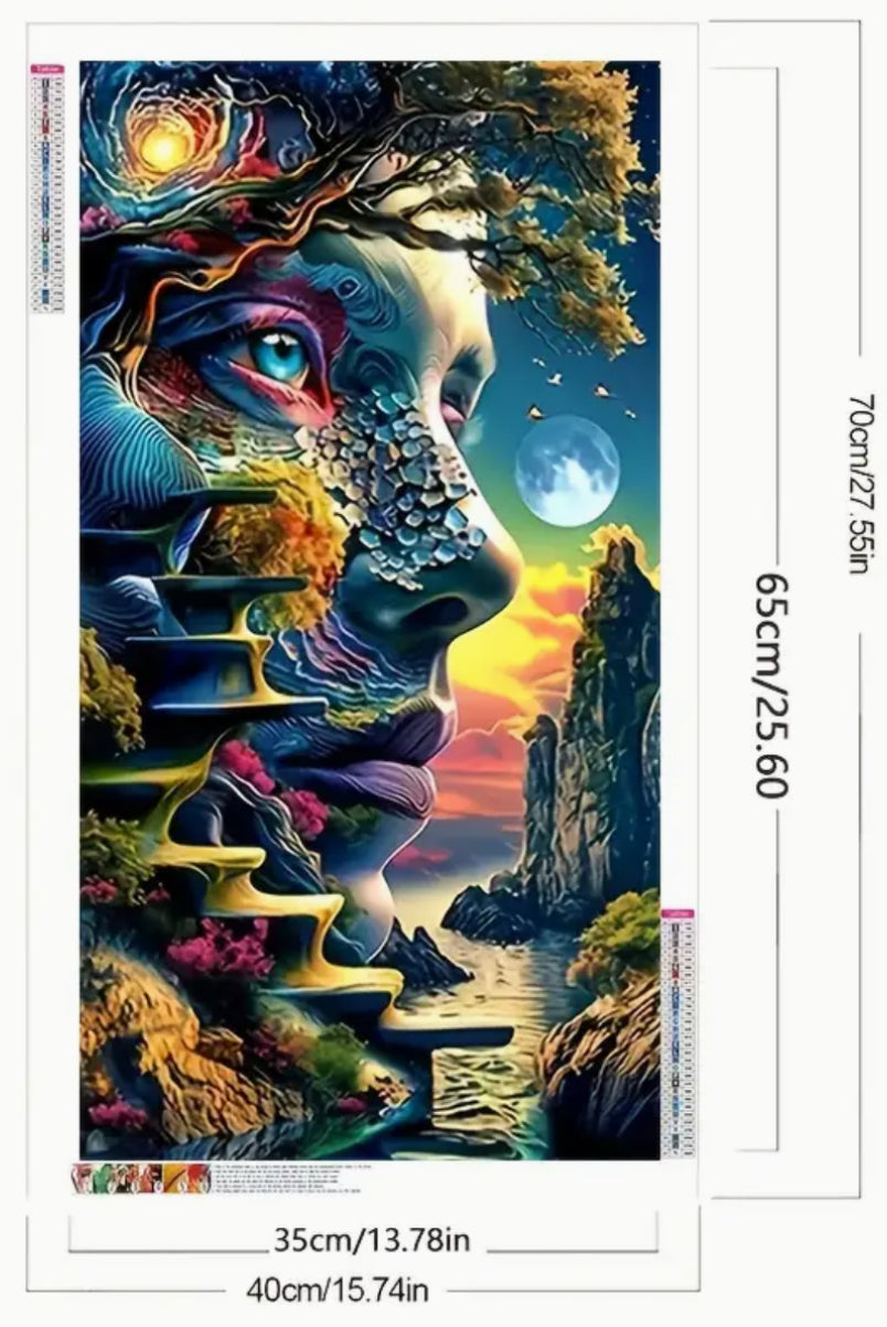 THE FACE OF NATURE - Full Drill Diamond Painting - 40cm x 70cm