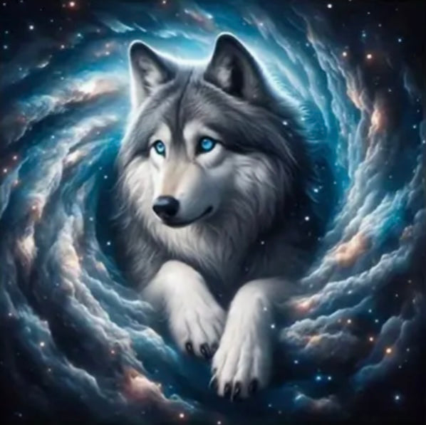 COSMIC WOLF - 5D Diamond Painting - 40cm x 40cm