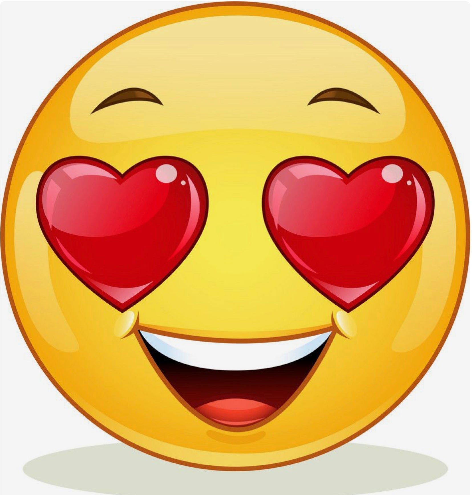 LOVE YOU EYES EMOJI - Full Round Drill Diamond Painting - 20cm x 20cm (Great For Beginners/Children)