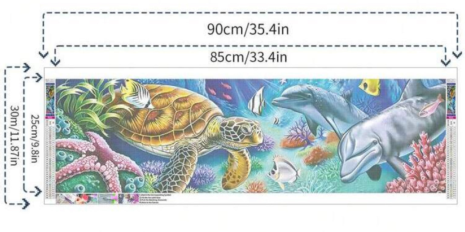 TROPICAL UNDERWATER WORLD - Full Drill Diamond Painting - 90cm x 30cm