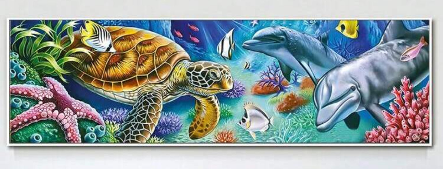 TROPICAL UNDERWATER WORLD - Full Drill Diamond Painting - 90cm x 30cm