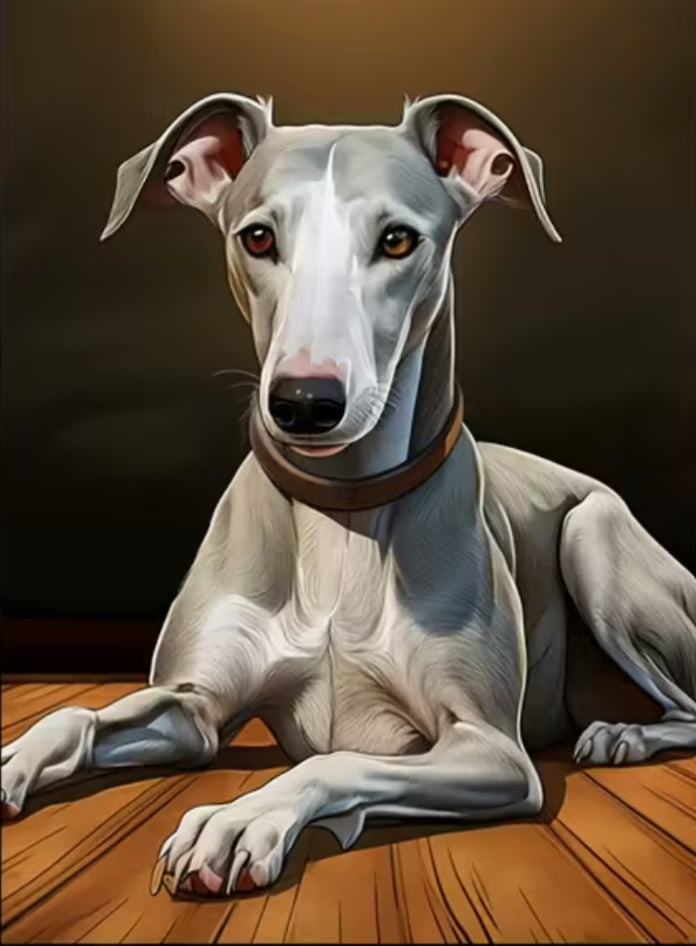 RESTING GREYHOUND - FULL Drill Diamond Painting - 40cm x 50cm