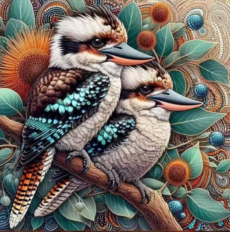 AUSTRALIAN KOOKABURRA - Full Drill Diamond Painting - 40cm x 40cm