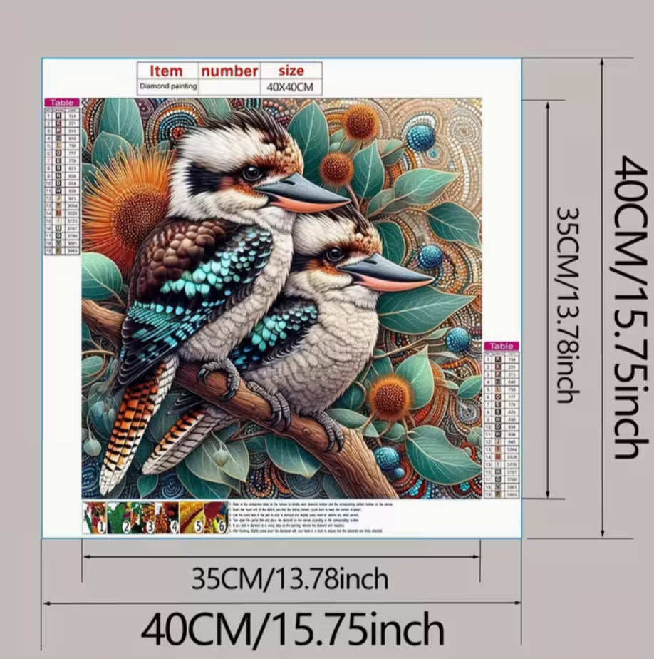 AUSTRALIAN KOOKABURRA - Full Drill Diamond Painting - 40cm x 40cm