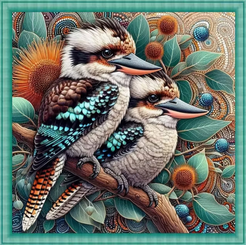 AUSTRALIAN KOOKABURRA - Full Drill Diamond Painting - 40cm x 40cm
