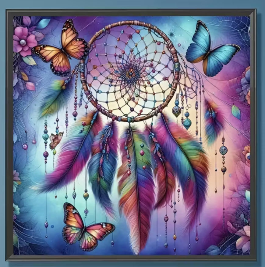 FEATHERED DREAMCATCHER - Full Drill Diamond Painting - 40cm x 40cm