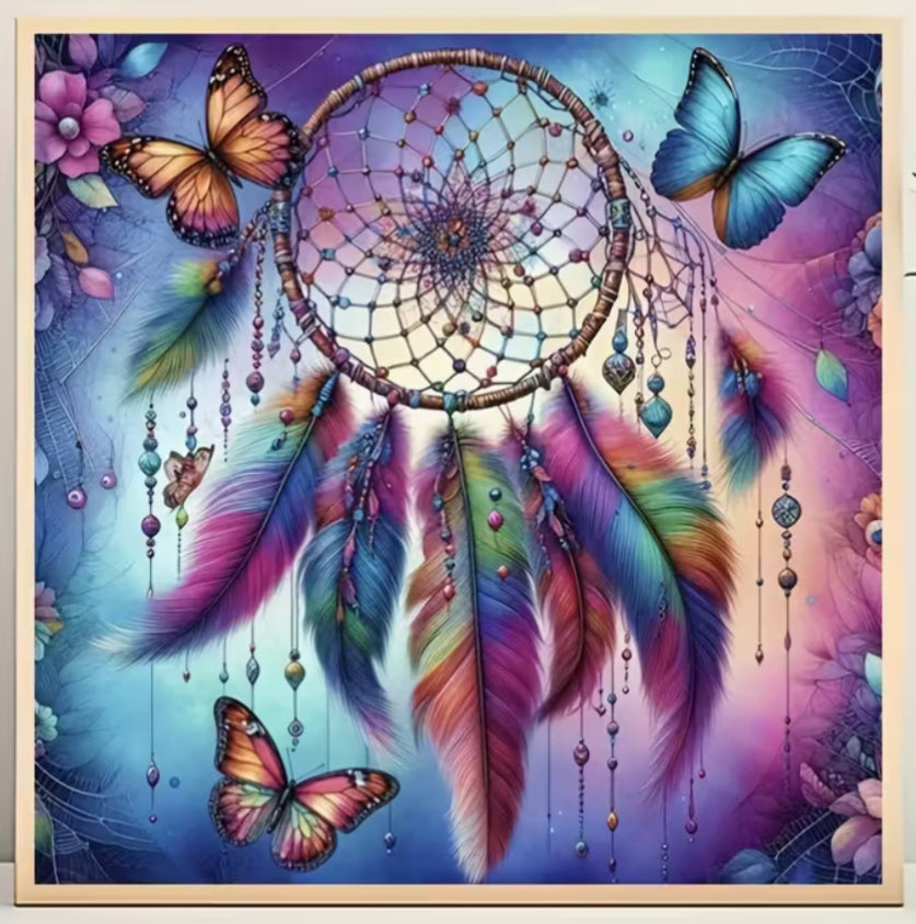 FEATHERED DREAMCATCHER - Full Drill Diamond Painting - 40cm x 40cm